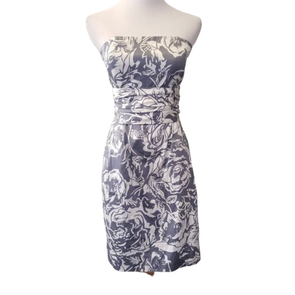 Banana Republic tube top floral dress women's size 2 (Z18)